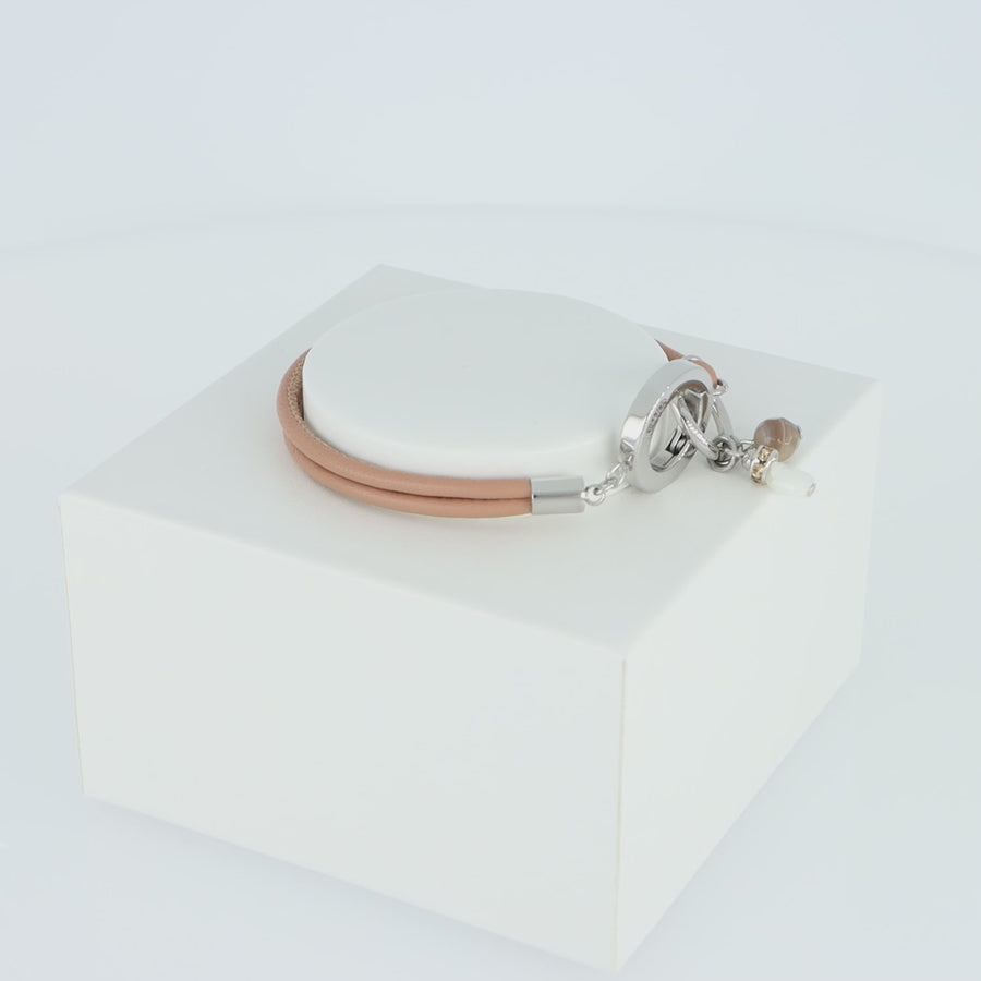 Boho Unity Armband Leder nude
