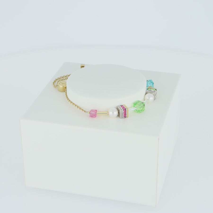 Armband Joyful Cubes & Pearls multicolor