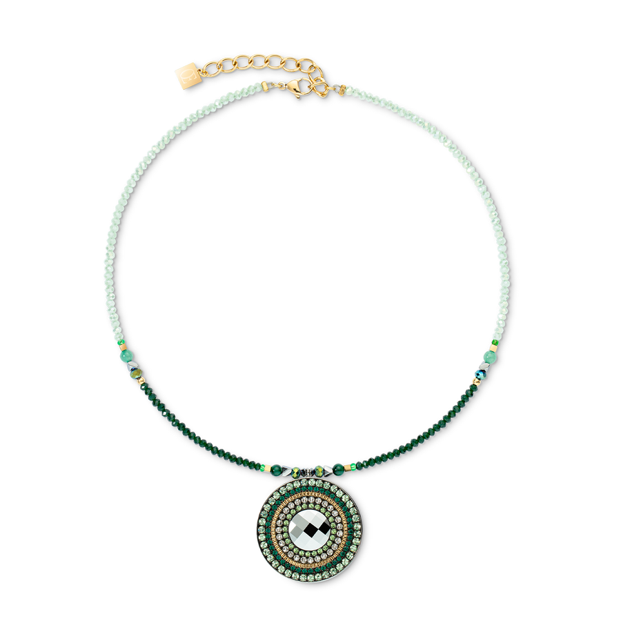 Halskette Amulett Glamorous Green gold