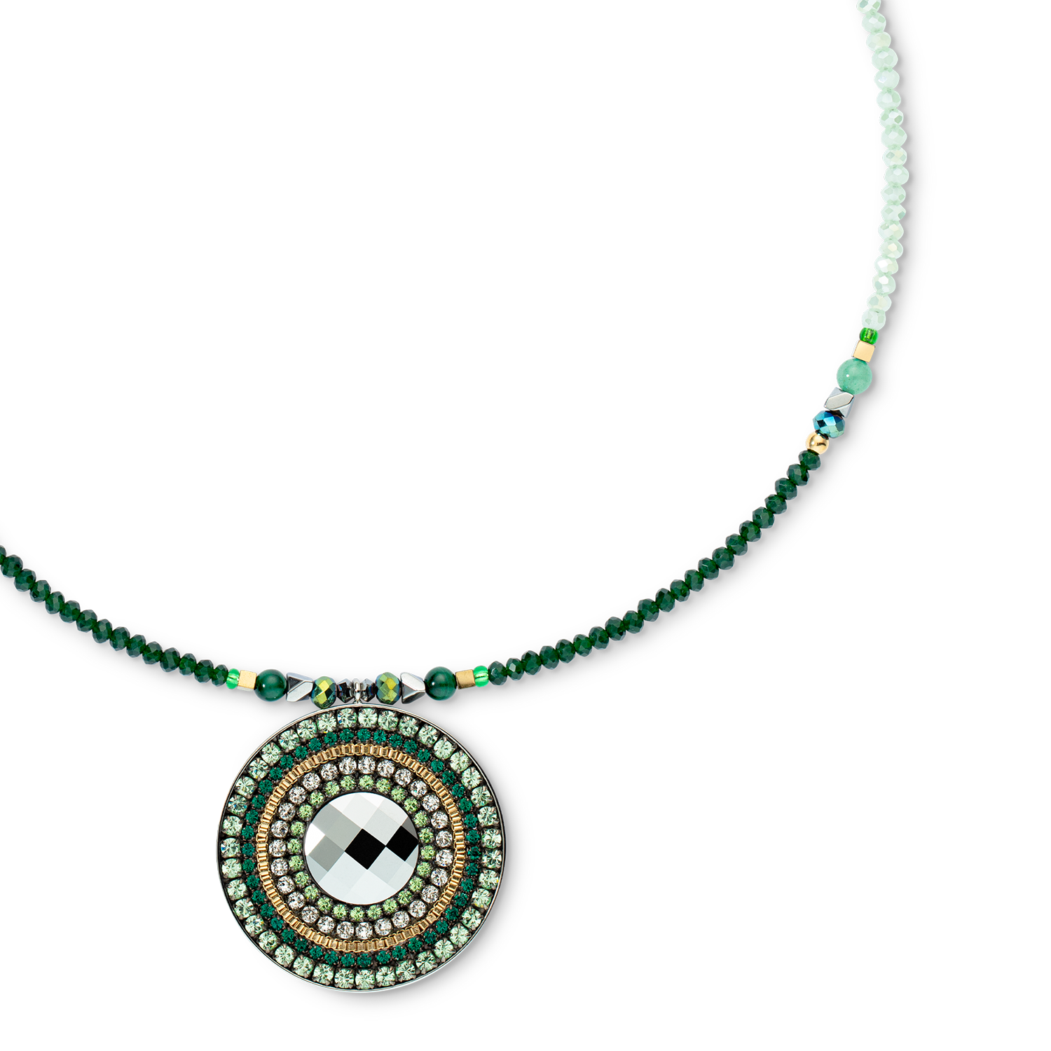 Halskette Amulett Glamorous Green gold