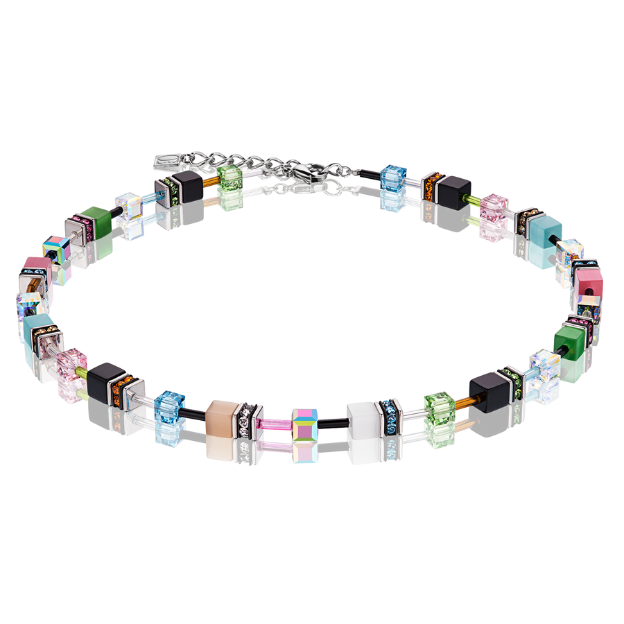 GeoCUBE® Collier multicolor spring pastell