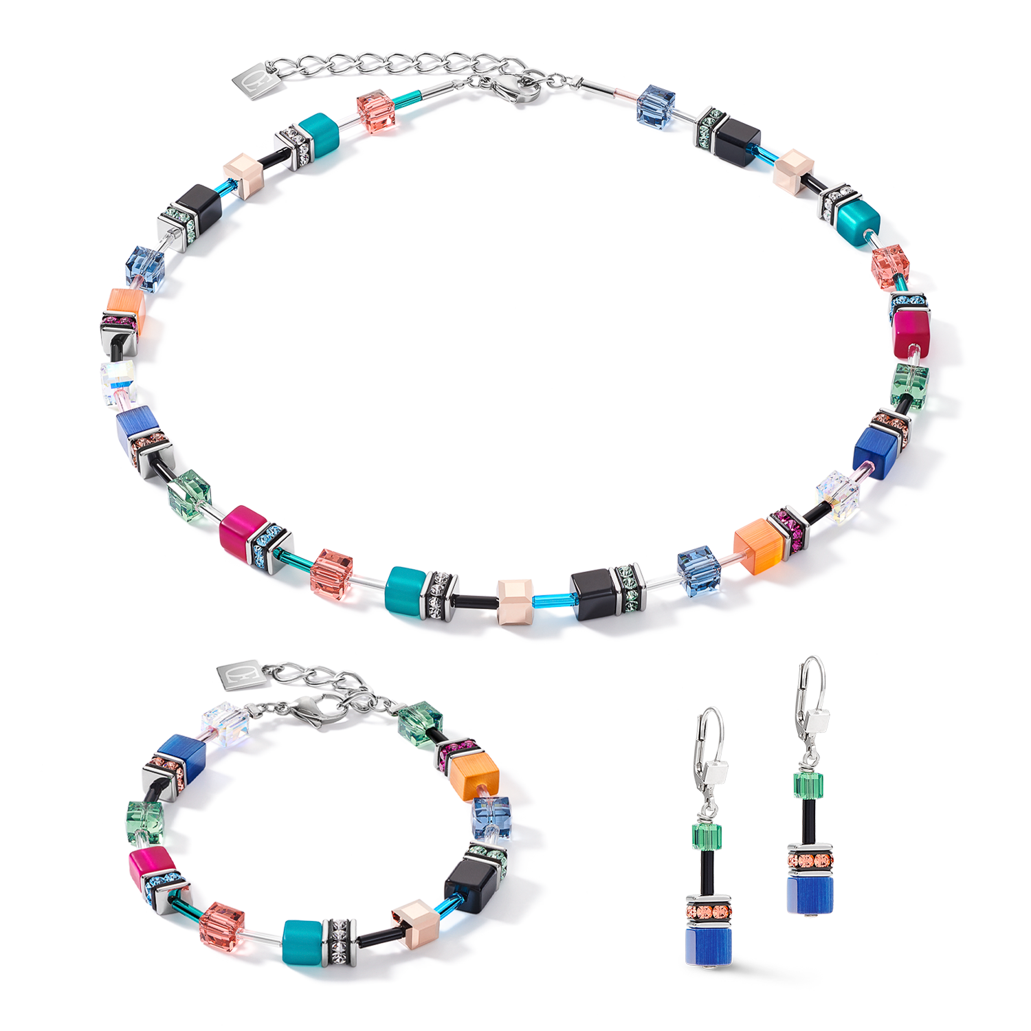 GeoCUBE® Halskette multicolor ethno