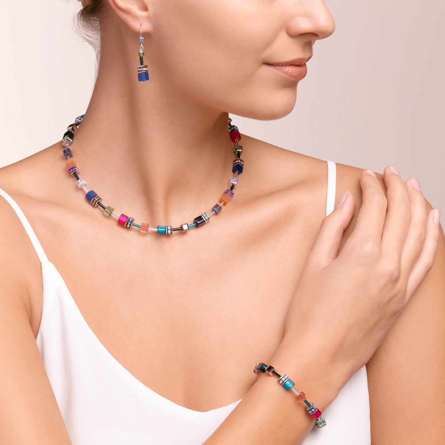 GeoCUBE® Halskette multicolor ethno