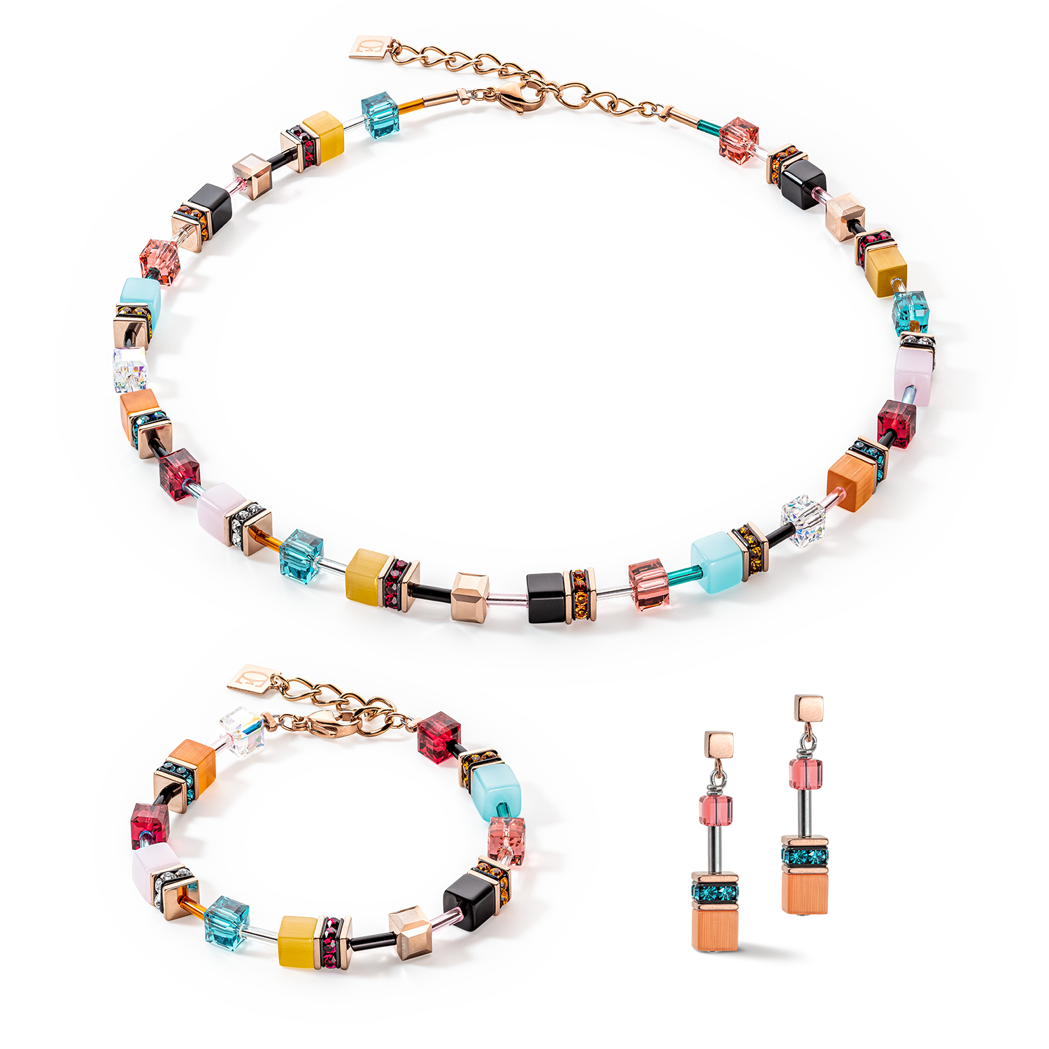 GeoCUBE® Iconic  Multicolour Expressive  Halskette