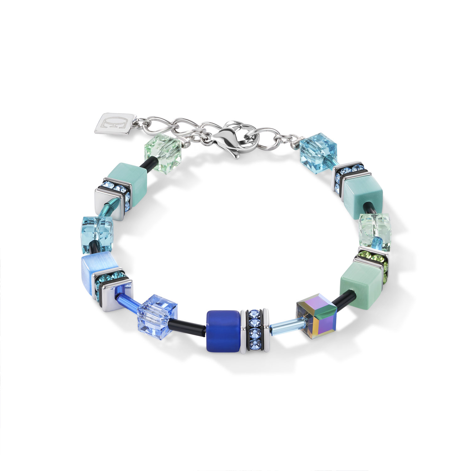 GeoCUBE® Armband blau-grün