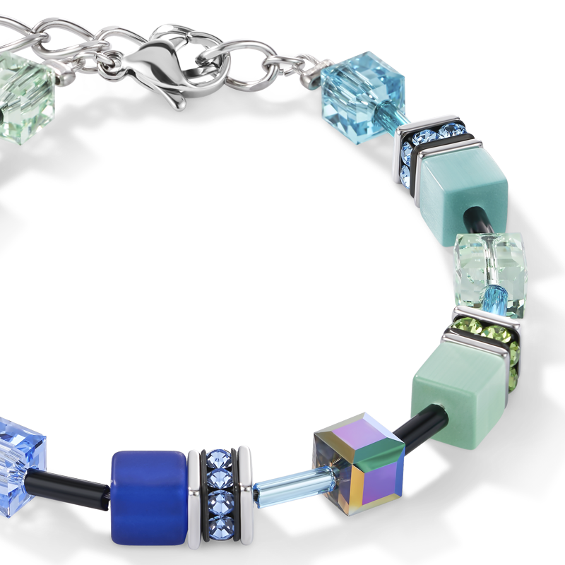 GeoCUBE® Armband blau-grün