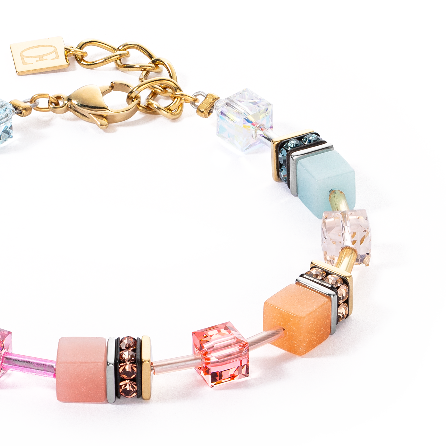 GeoCUBE® Iconic Armband Aqua-Apricot