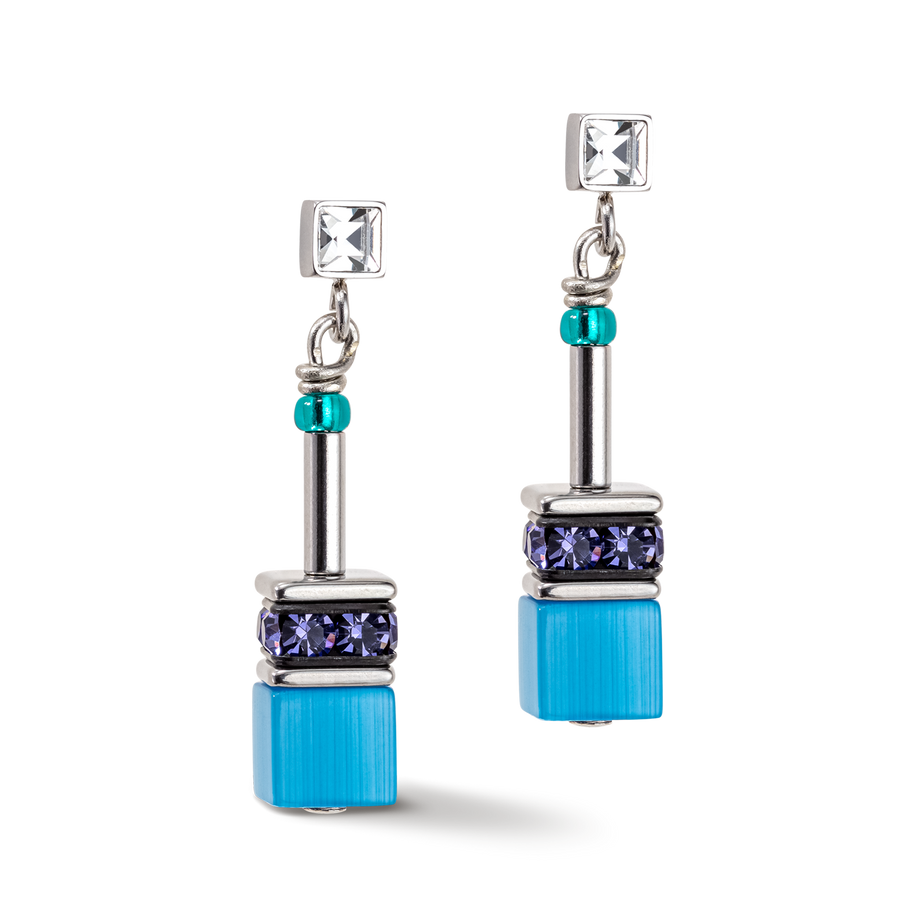 GeoCUBE® Iconic Ohrringe türkis-lila