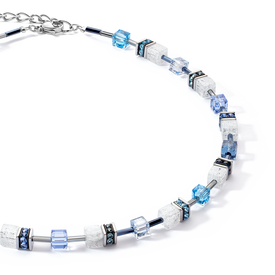 GeoCUBE® Iconic Nature Halskette blau-weiß