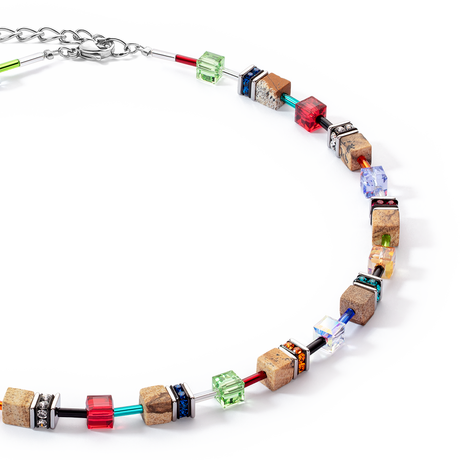 GeoCUBE® Iconic Nature Halskette multicolor-braun