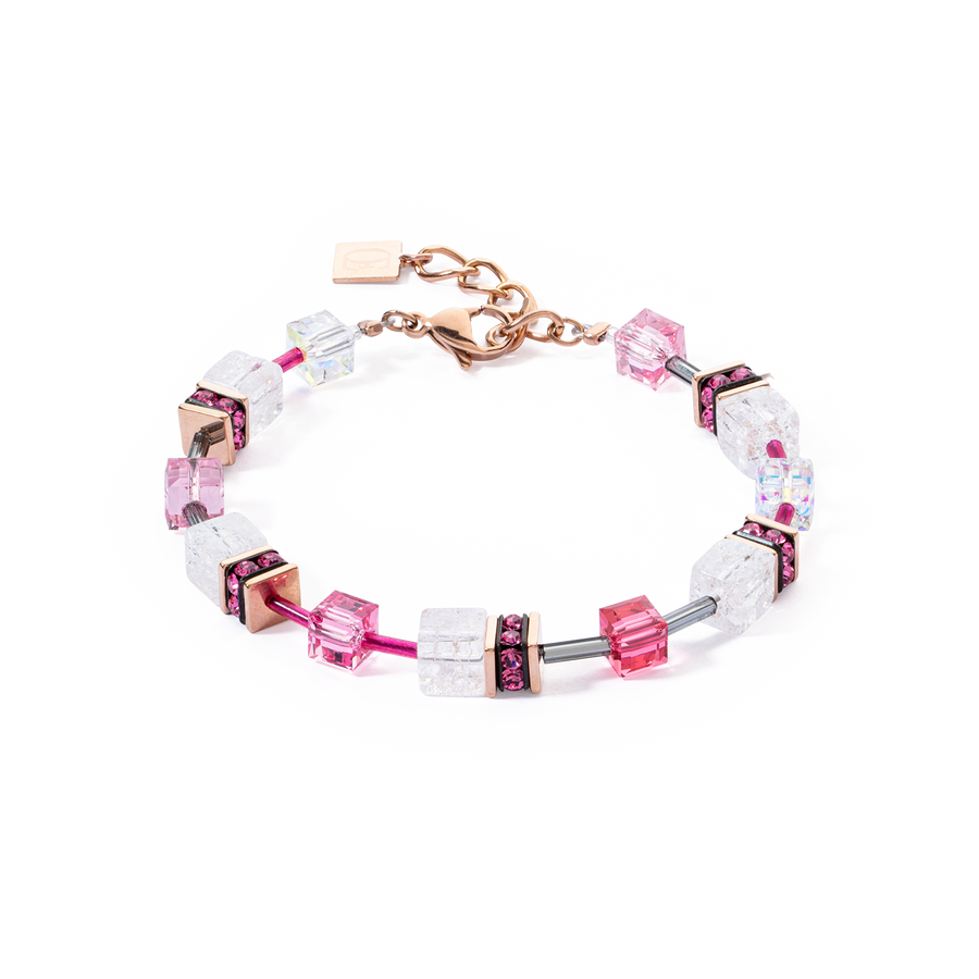 GeoCUBE® Iconic Nature Armband Pink-Weiß