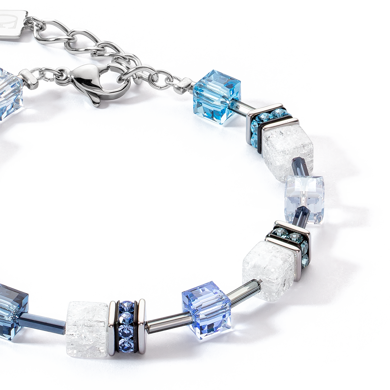GeoCUBE® Iconic Nature Armband blau-weiß