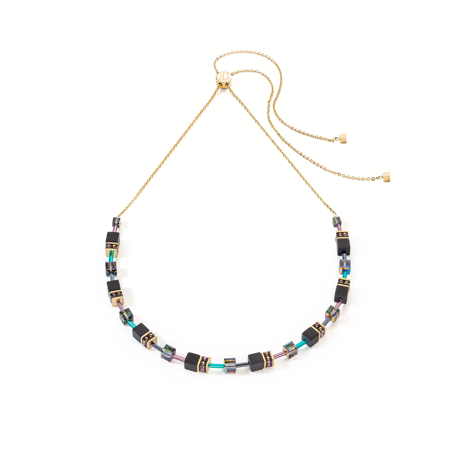 GeoCUBE® Iconic Nature Chain Halskette schwarz-multicolor