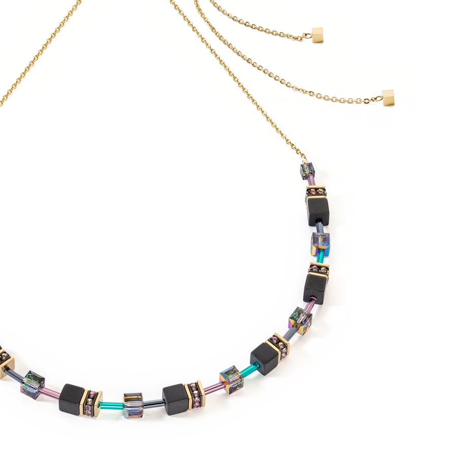 GeoCUBE® Iconic Nature Chain Halskette schwarz-multicolor