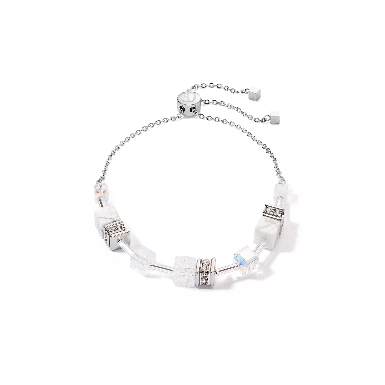 GeoCUBE® Iconic Nature Chain Armband weiß