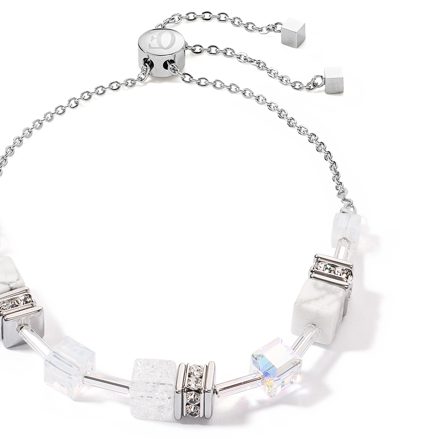 GeoCUBE® Iconic Nature Chain Armband weiß