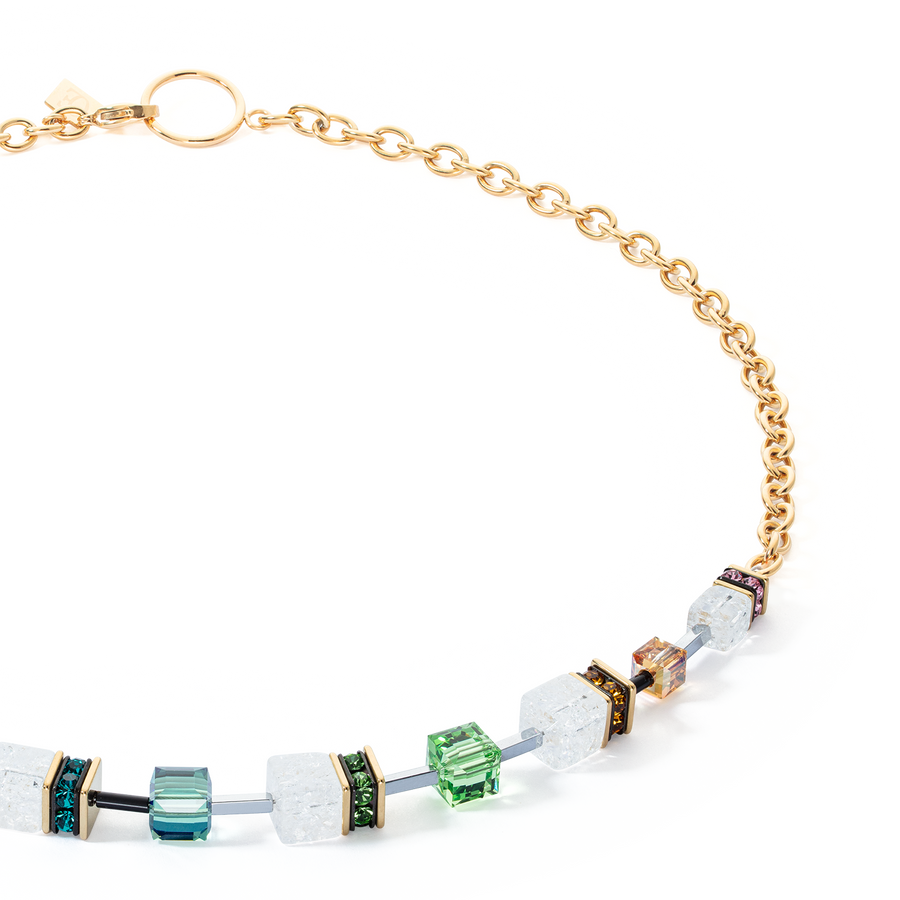 GeoCUBE® Iconic Precious Chain Halskette gold-multicolor