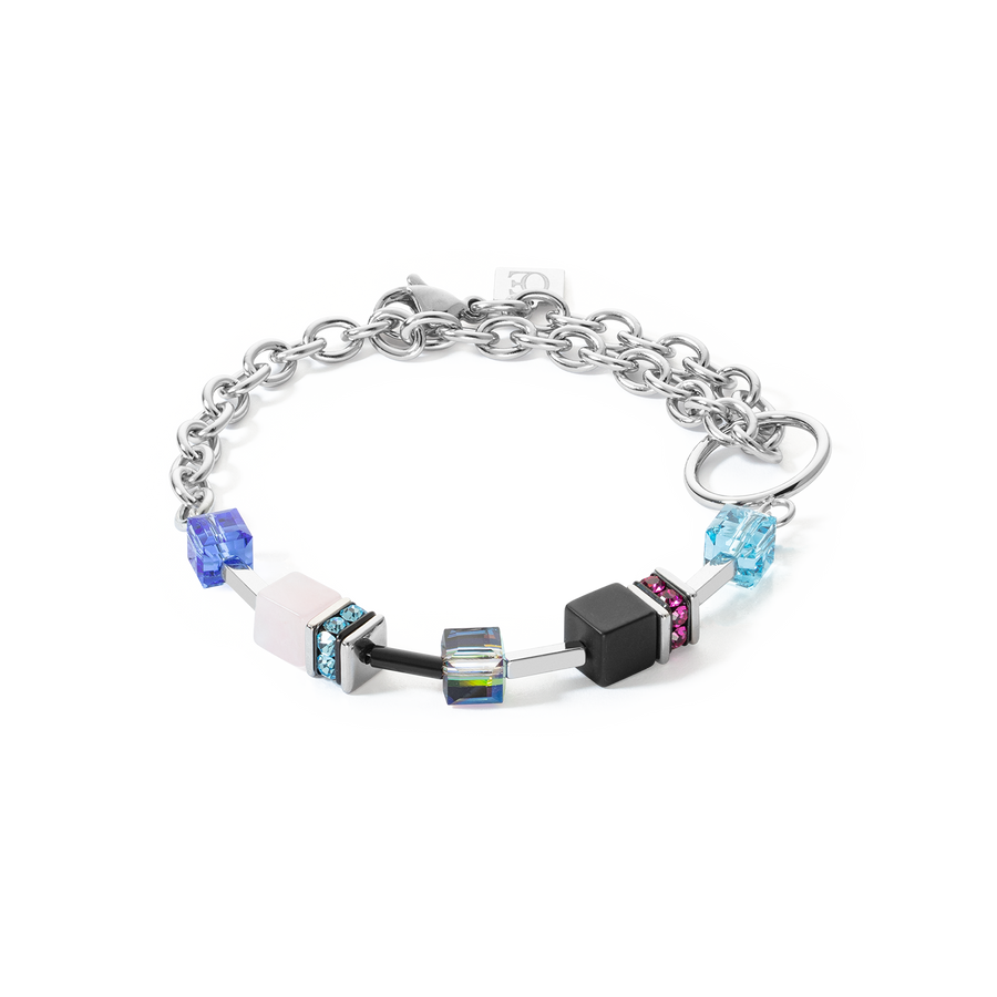 GeoCUBE® Iconic Precious Chain Armband silber-multicolor