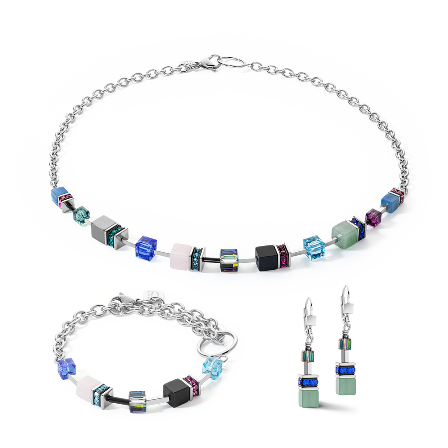 GeoCUBE® Iconic Precious Chain Armband silber-multicolor