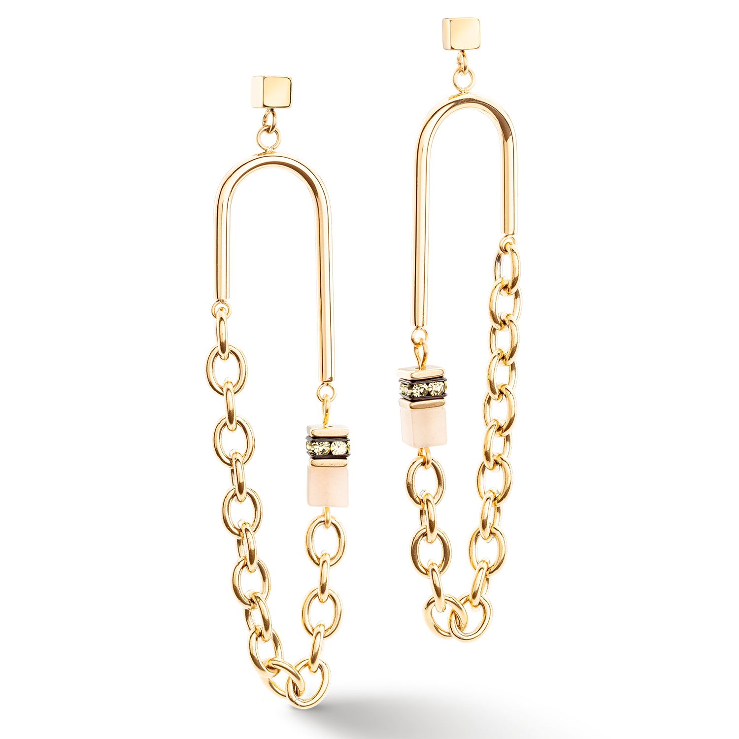 GeoCUBE® Iconic Boho Ohrringe gold-multicolor