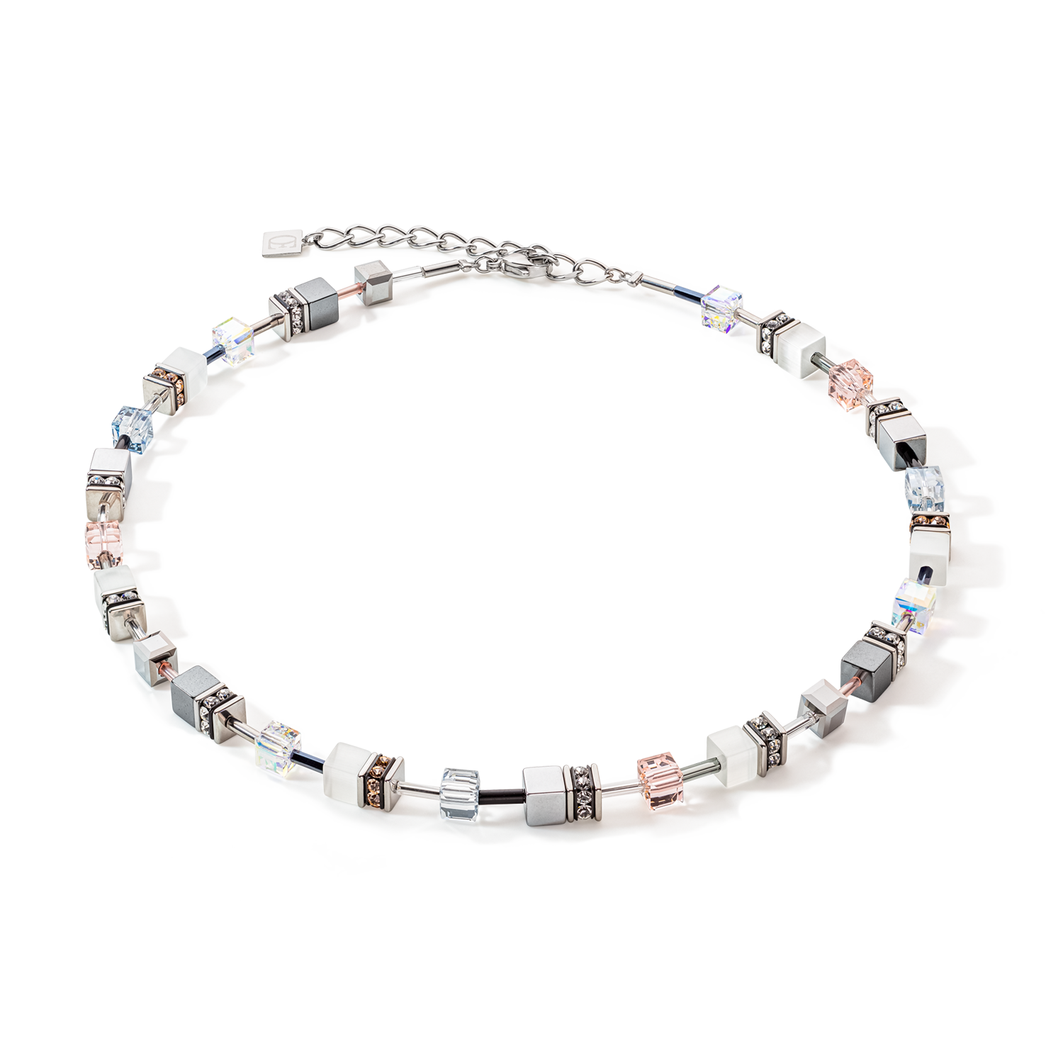 GeoCUBE® Iconic Monochrome Halskette peach