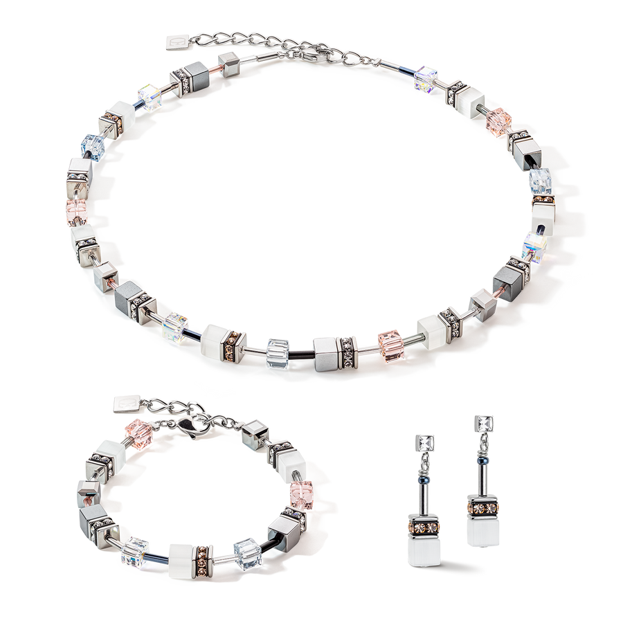 GeoCUBE® Iconic Monochrome Halskette peach