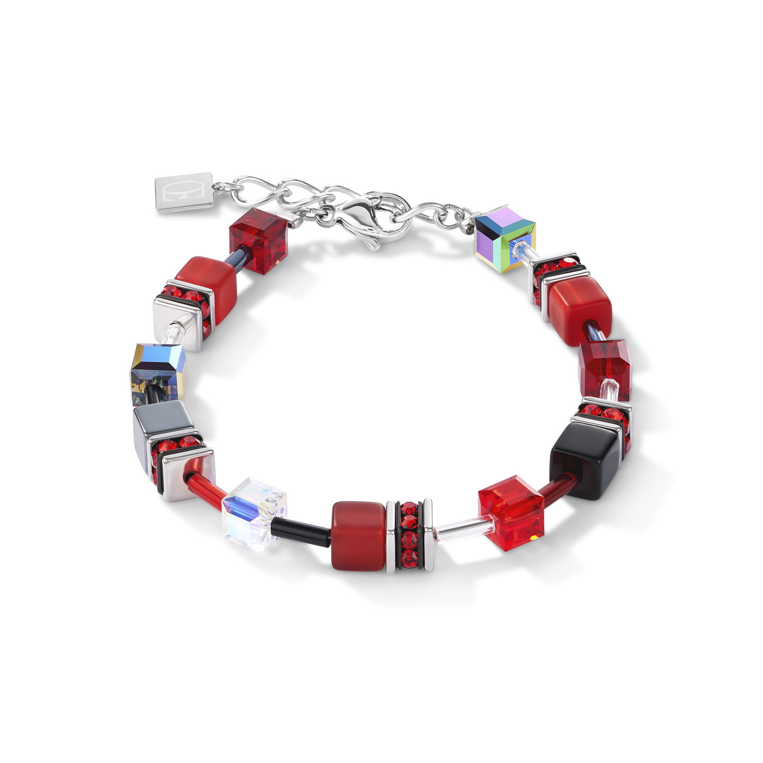 GeoCUBE® Armband rot-hämatit