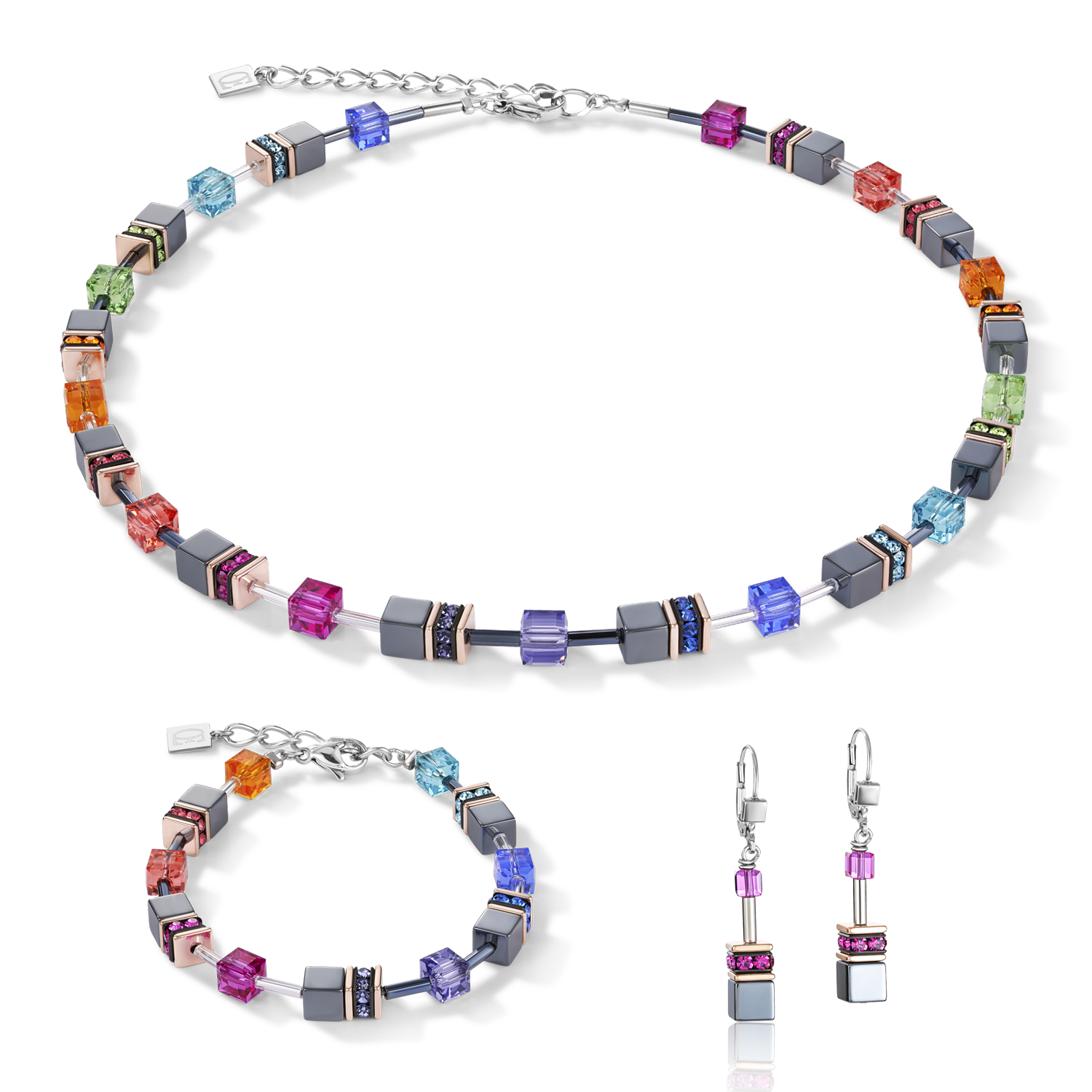 GeoCUBE® Ohrringe multicolor