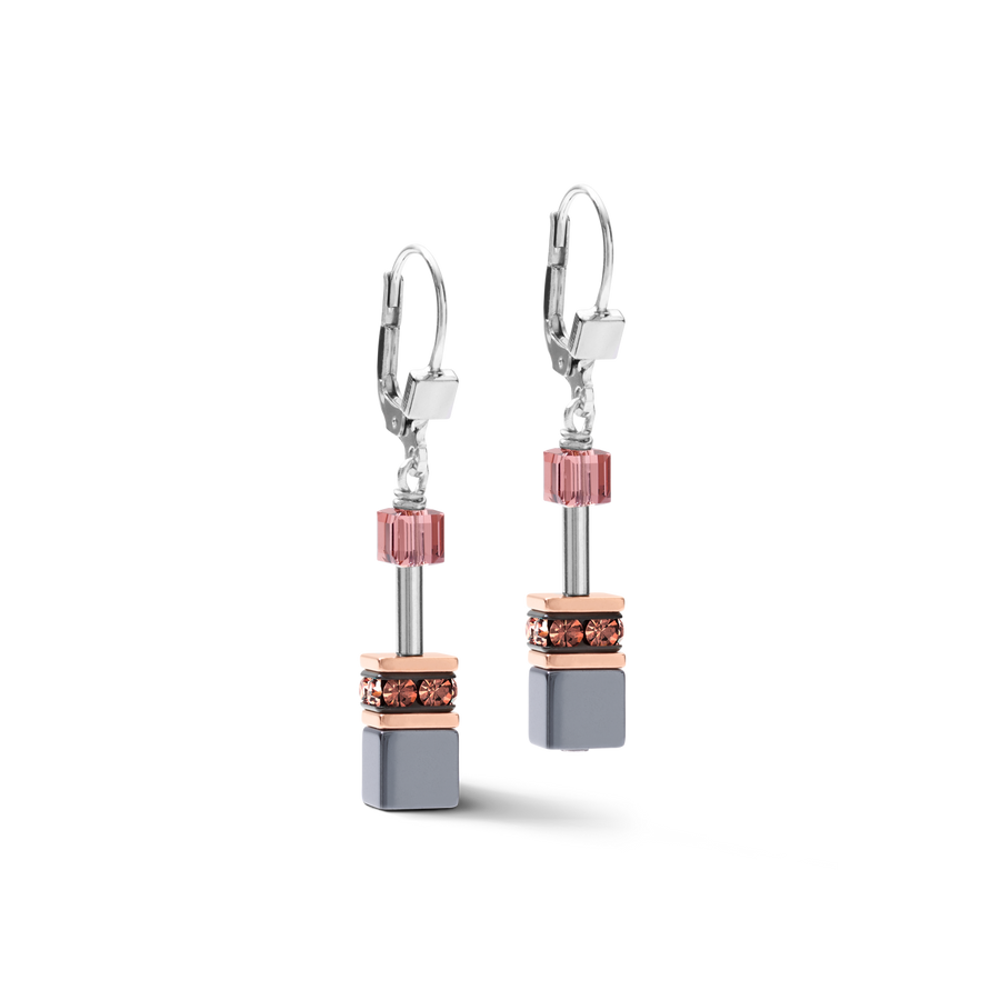 GeoCUBE® Ohrringe altrosa