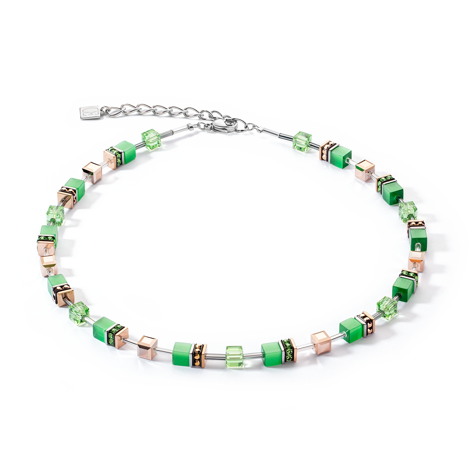 GeoCUBE® Iconic Monochrome Halskette grün