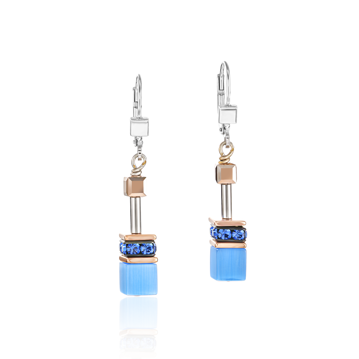 GeoCUBE® Ohrringe blau