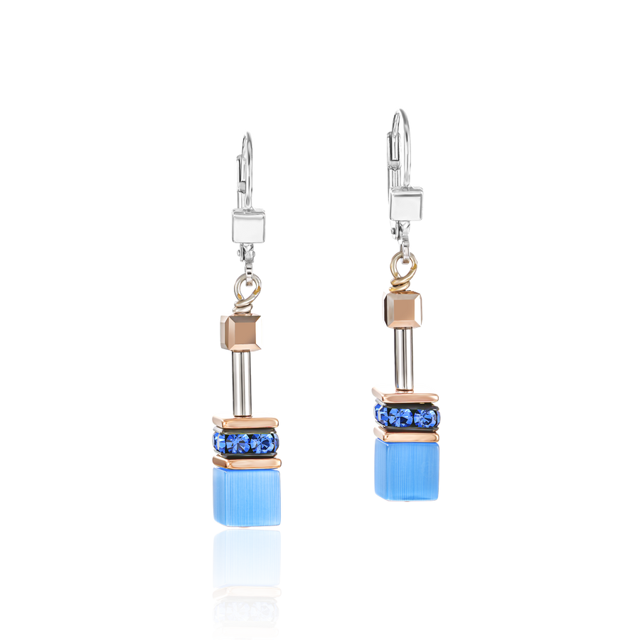 GeoCUBE® Ohrringe blau