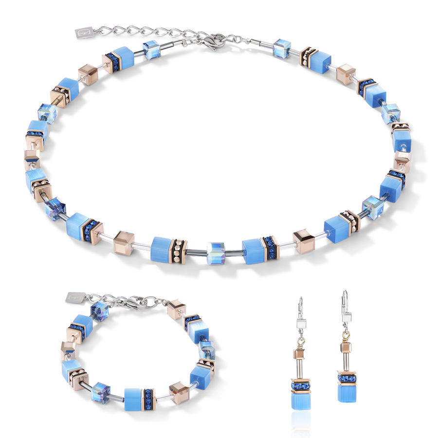 GeoCUBE® Ohrringe blau