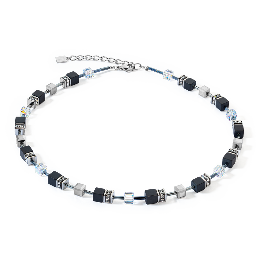 GeoCUBE® Iconic Precious Onyx Halskette kristall-schwarz