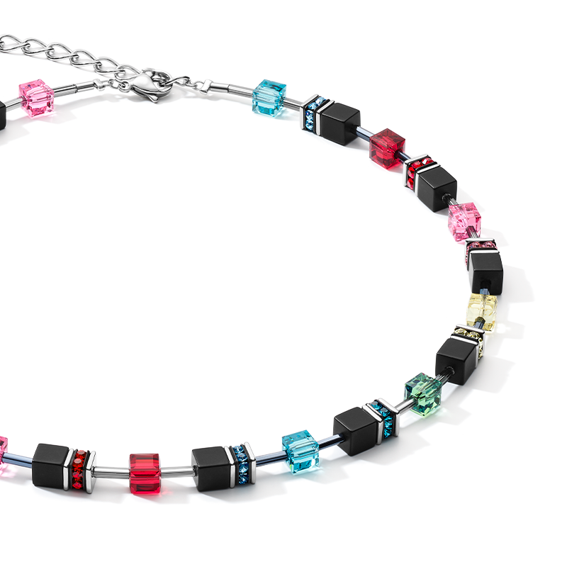 GeoCUBE® Halskette Onyx Multicolor Pop Art