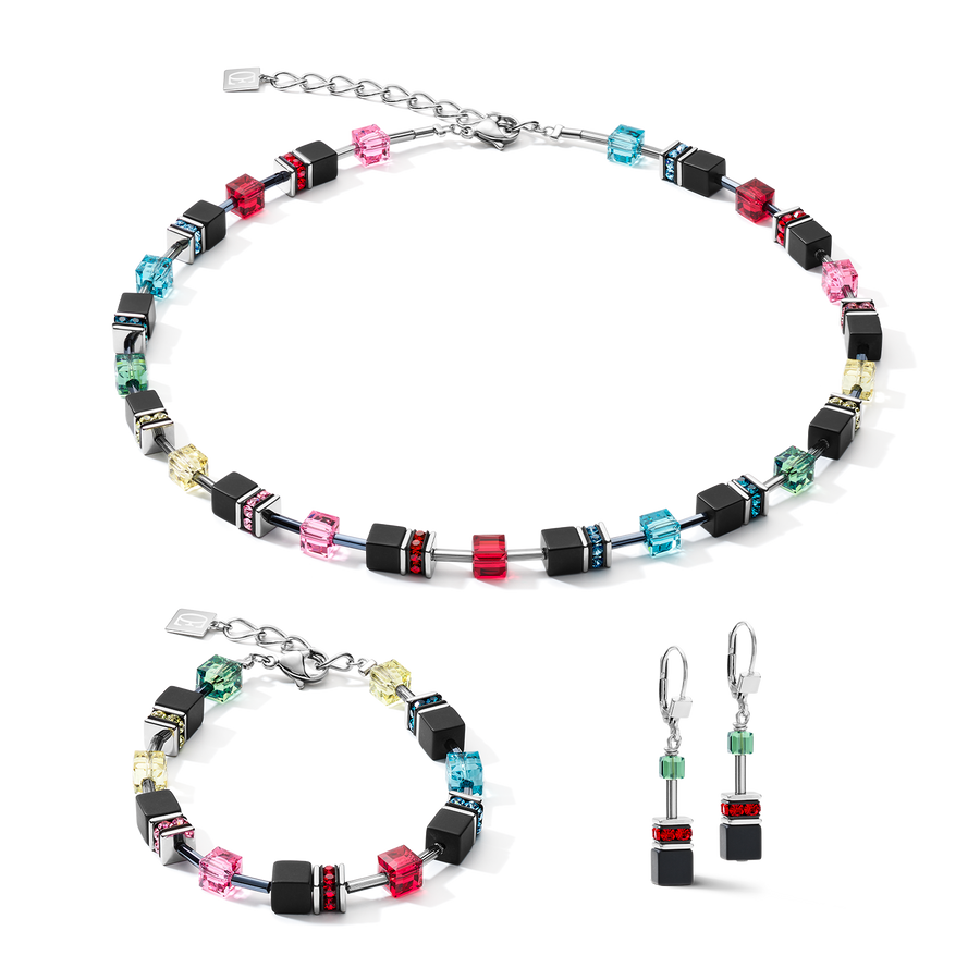 GeoCUBE® Halskette Onyx Multicolor Pop Art