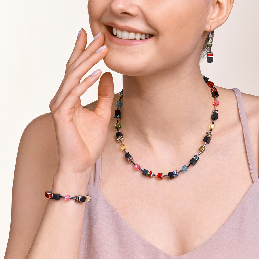 GeoCUBE® Halskette Onyx Multicolor Pop Art