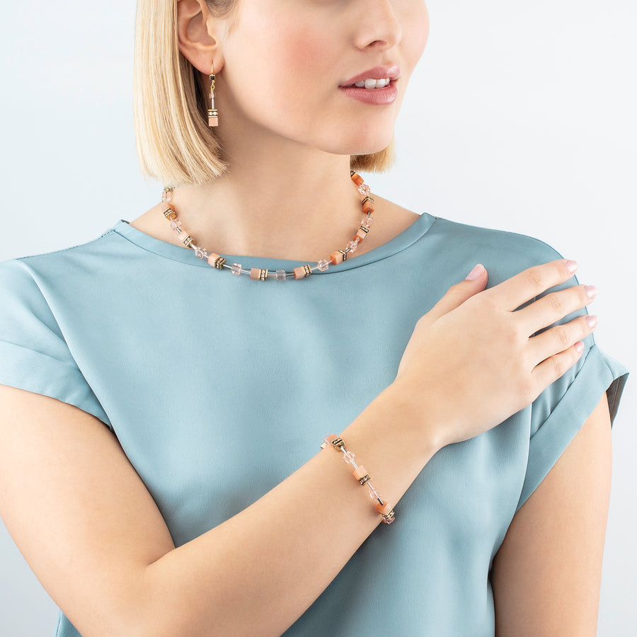 GeoCUBE® Iconic Mono Gold Armband Apricot Crush