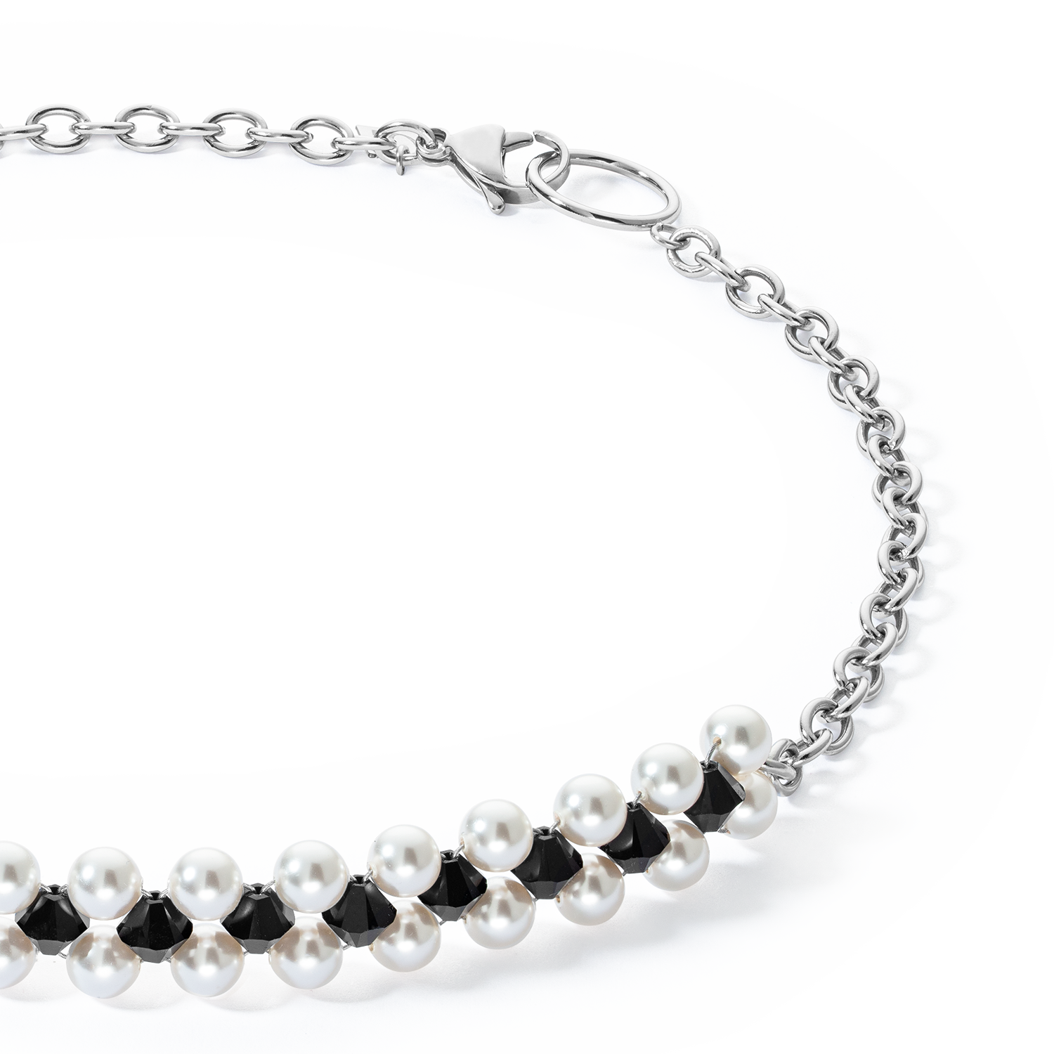 Halskette Choker Mysterious silber-schwarz