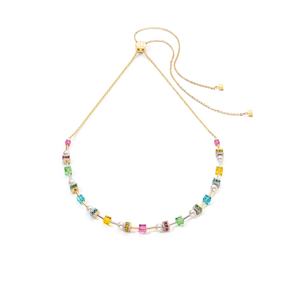 Halskette Joyful Cubes & Pearls multicolor