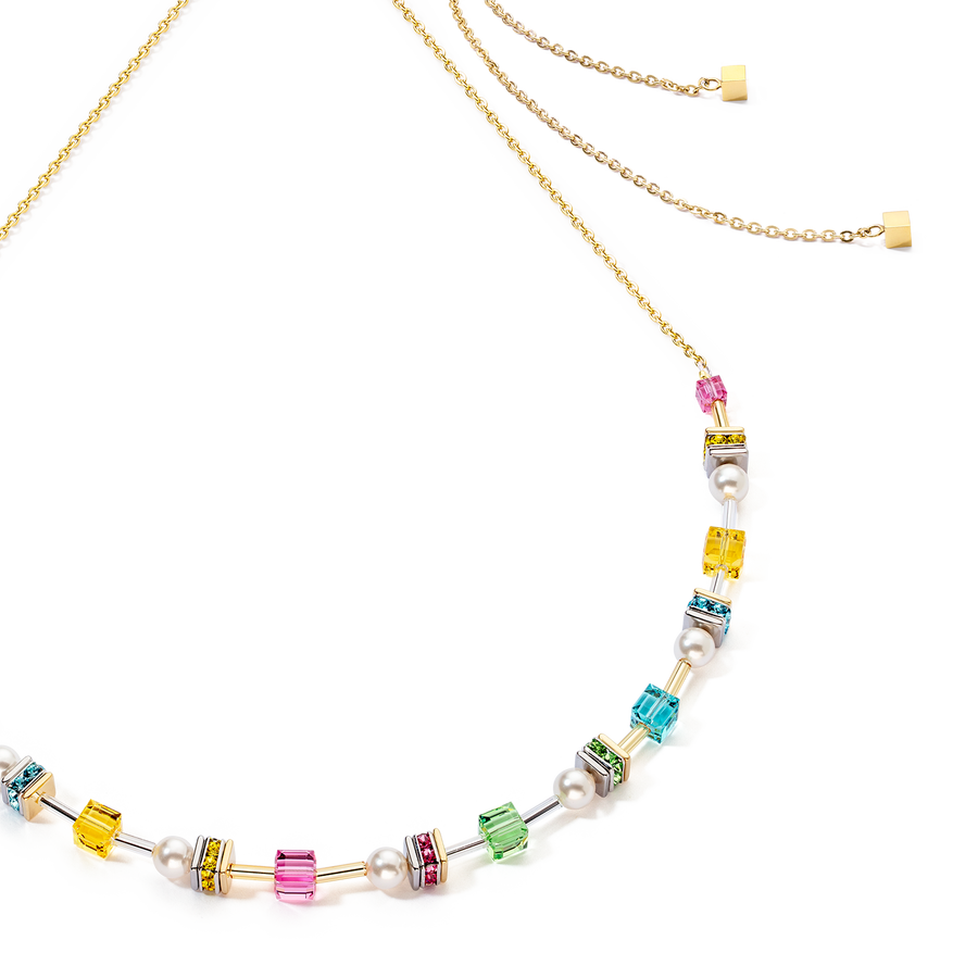 Halskette Joyful Cubes & Pearls multicolor