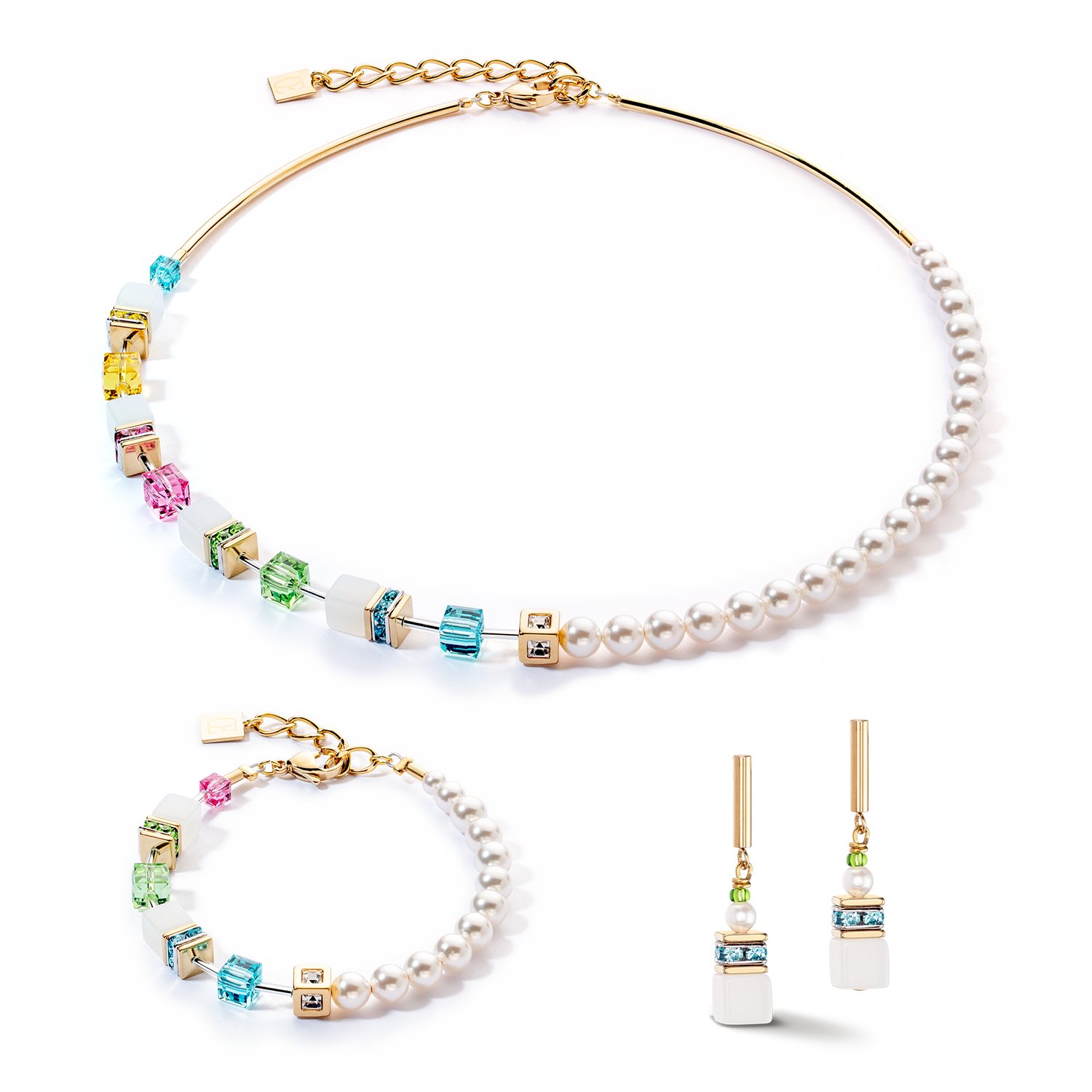 GeoCUBE® Fusion Pearls Armband multicolor