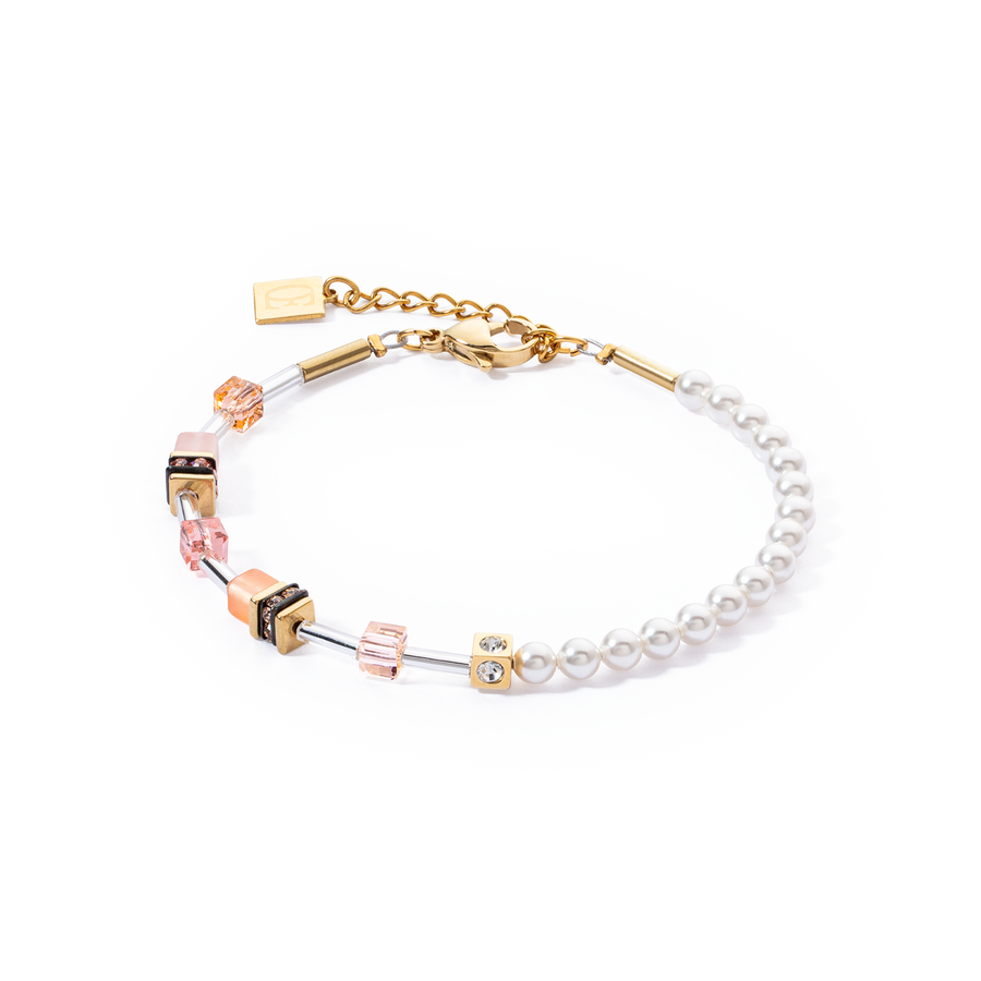 GeoCUBE® Mini Fusion Pearls Armband Apricot Crush