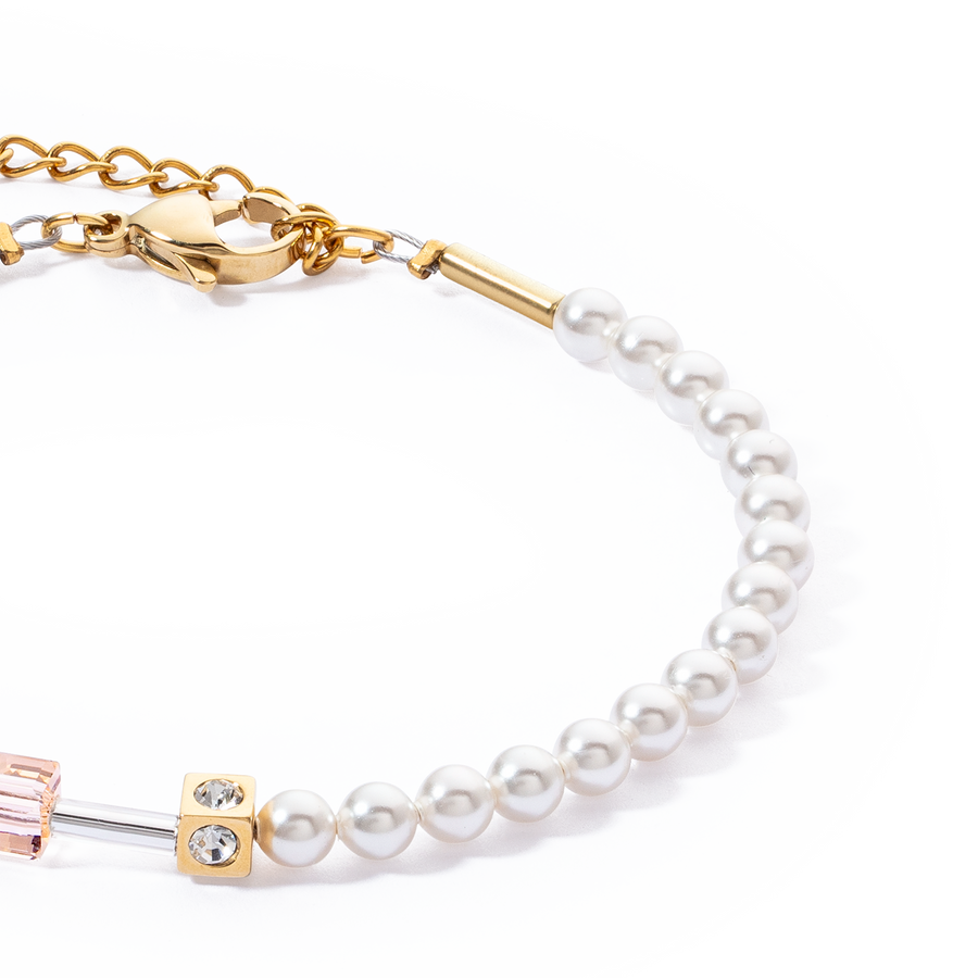 GeoCUBE® Mini Fusion Pearls Armband Apricot Crush