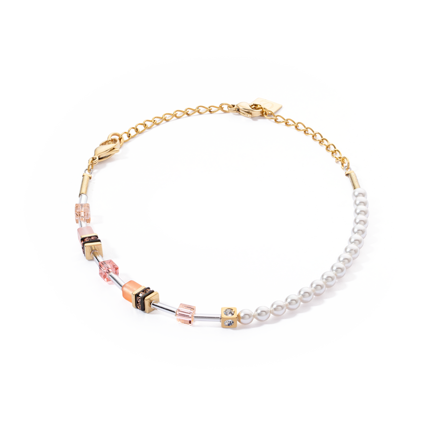 GeoCUBE® Mini Fusion Pearls Armband Apricot Crush