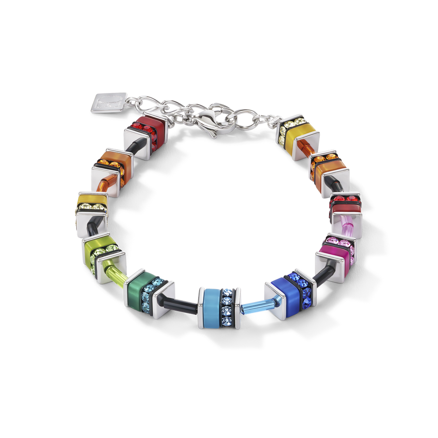 GeoCUBE® Armband classic Polaris & Strass multicolor