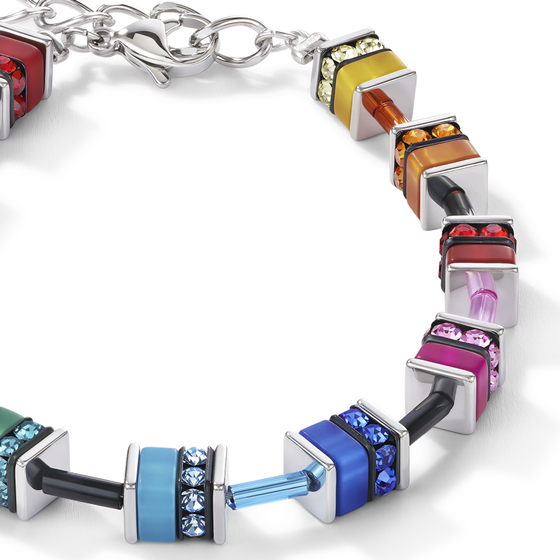 GeoCUBE® Armband classic Polaris & Strass multicolor