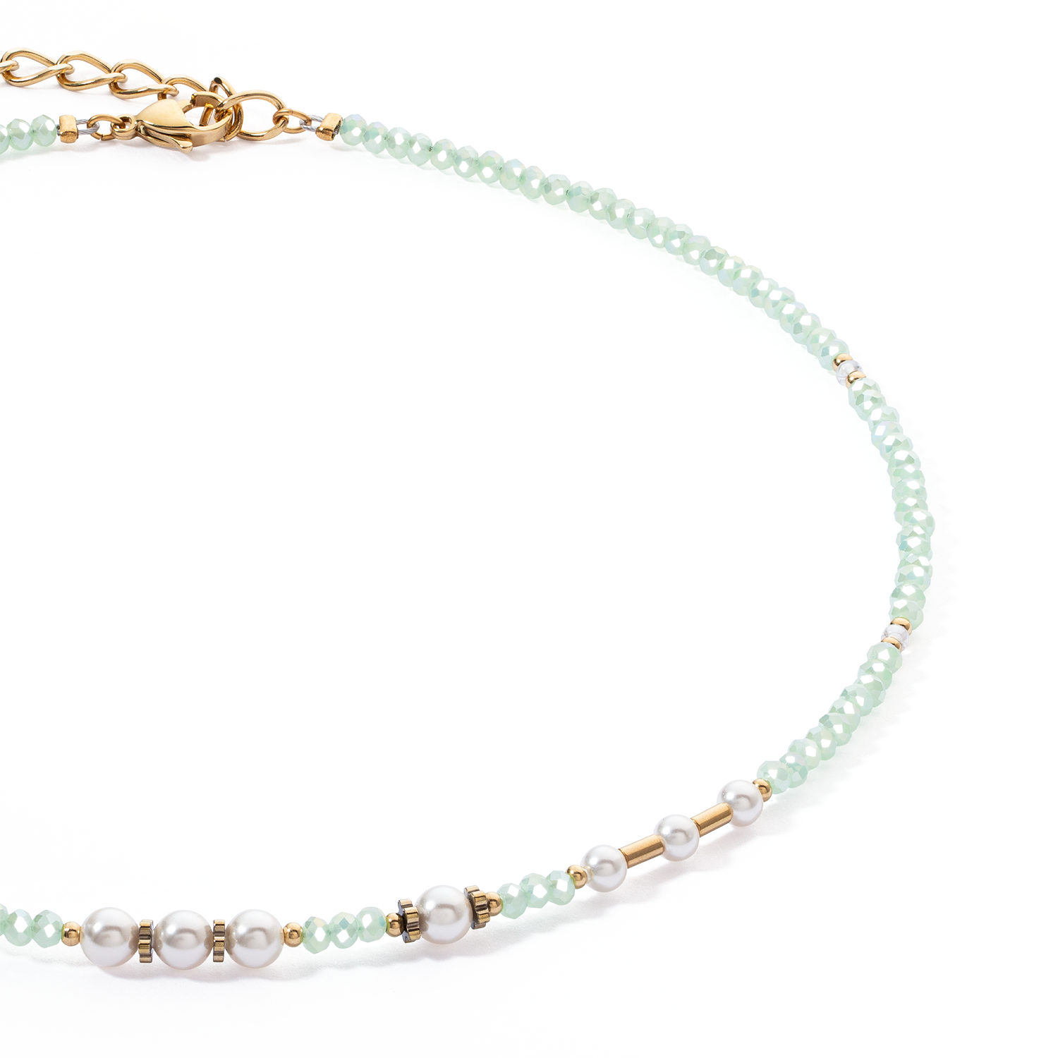 Halskette Little Twinkle Pearl Mix Hellgrün