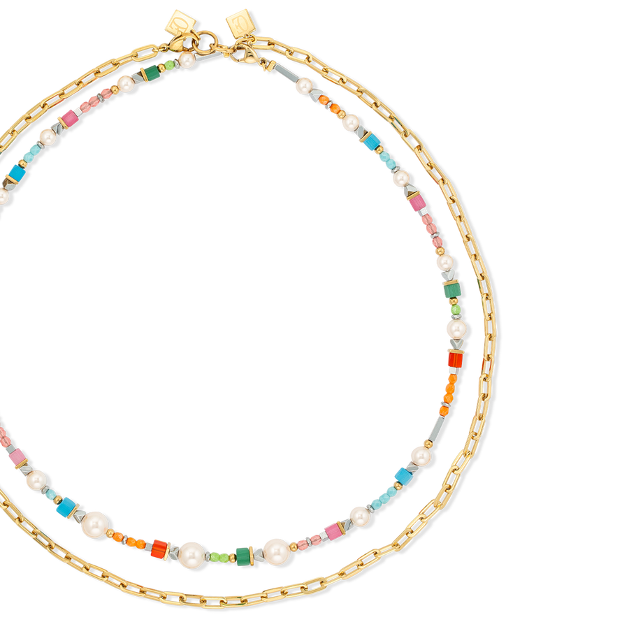 Halskette Classic Layer gold-multicolor