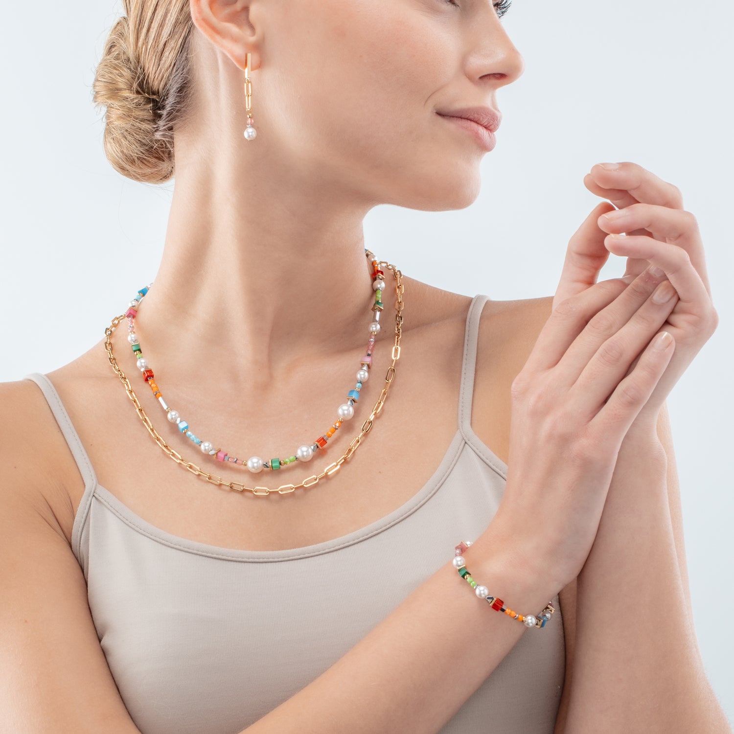Halskette Classic Layer gold-multicolor